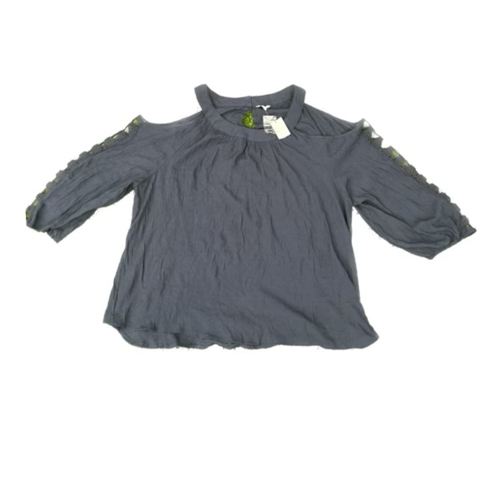 Crew neck blue blouse size 26/28